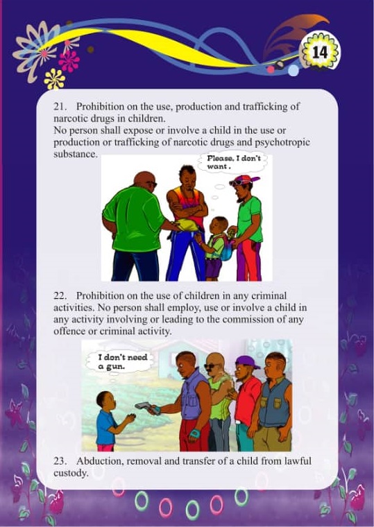 Back Cover of UHURU CHILDREN'S RIGHTS By Comrade Uchenna Umez